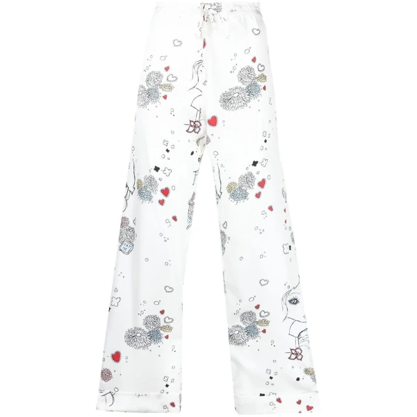 Macgraw Rhythmic Trouser in white print