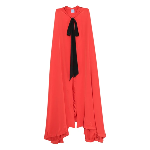 Macgraw Riding Cape in Red silk