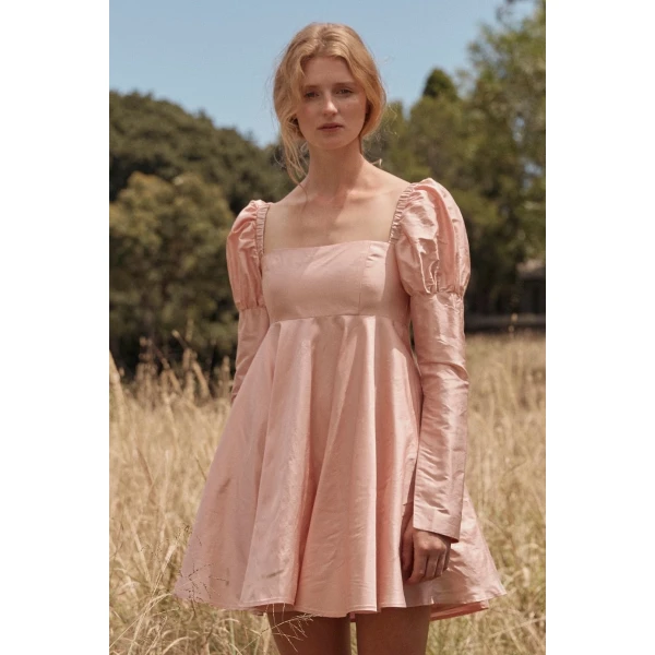 Macgraw Romantic Dress in pink, view 3