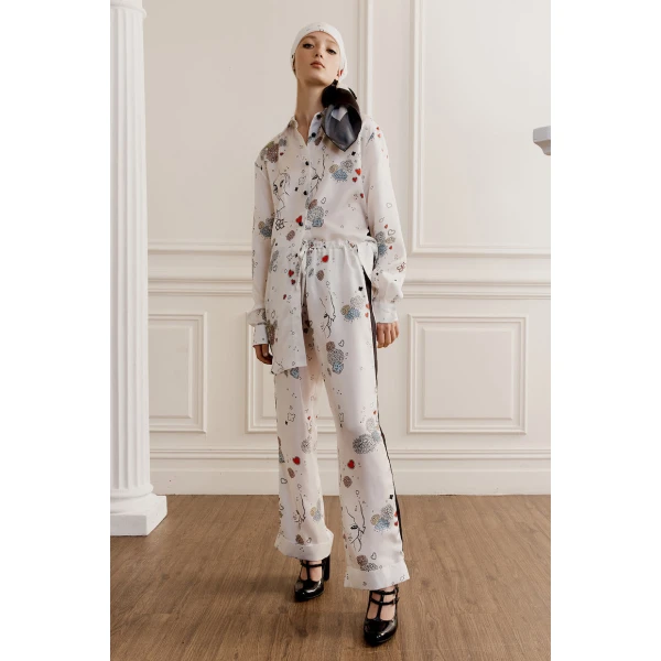 Macgraw Rythmic Shirt in white print, view 5
