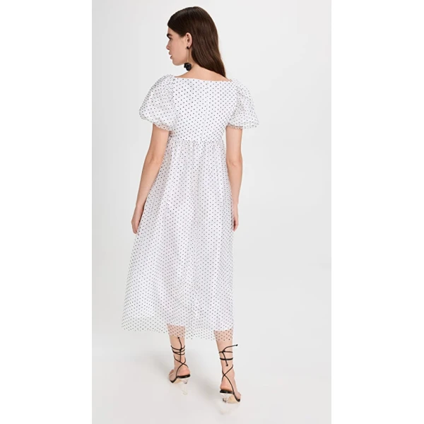 Macgraw Samantha Dress in Black and white spot, view 5