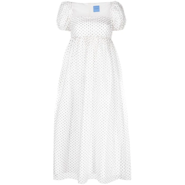 Macgraw Samantha Dress in Black and white spot