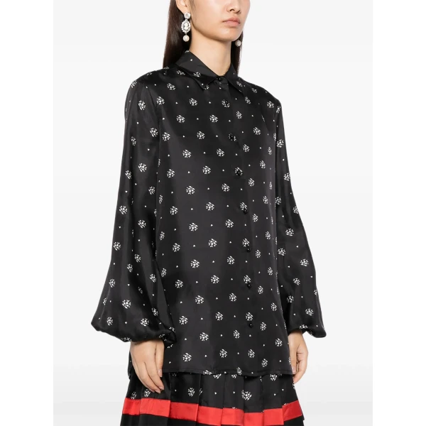 Macgraw Scholarship Blouse in Black Floral, view 4