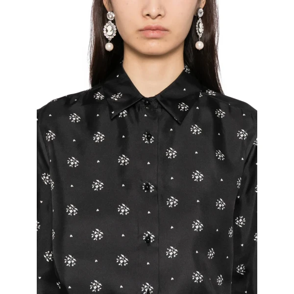 Macgraw Scholarship Blouse in Black Floral, view 5