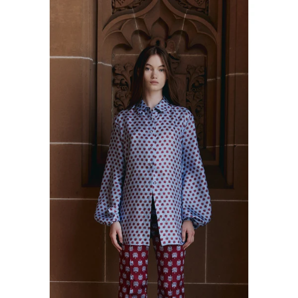Macgraw Scholarship Blouse in Blue Crest, view 2