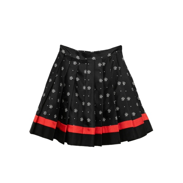 Macgraw Scholarship Skirt in Black and White Floral