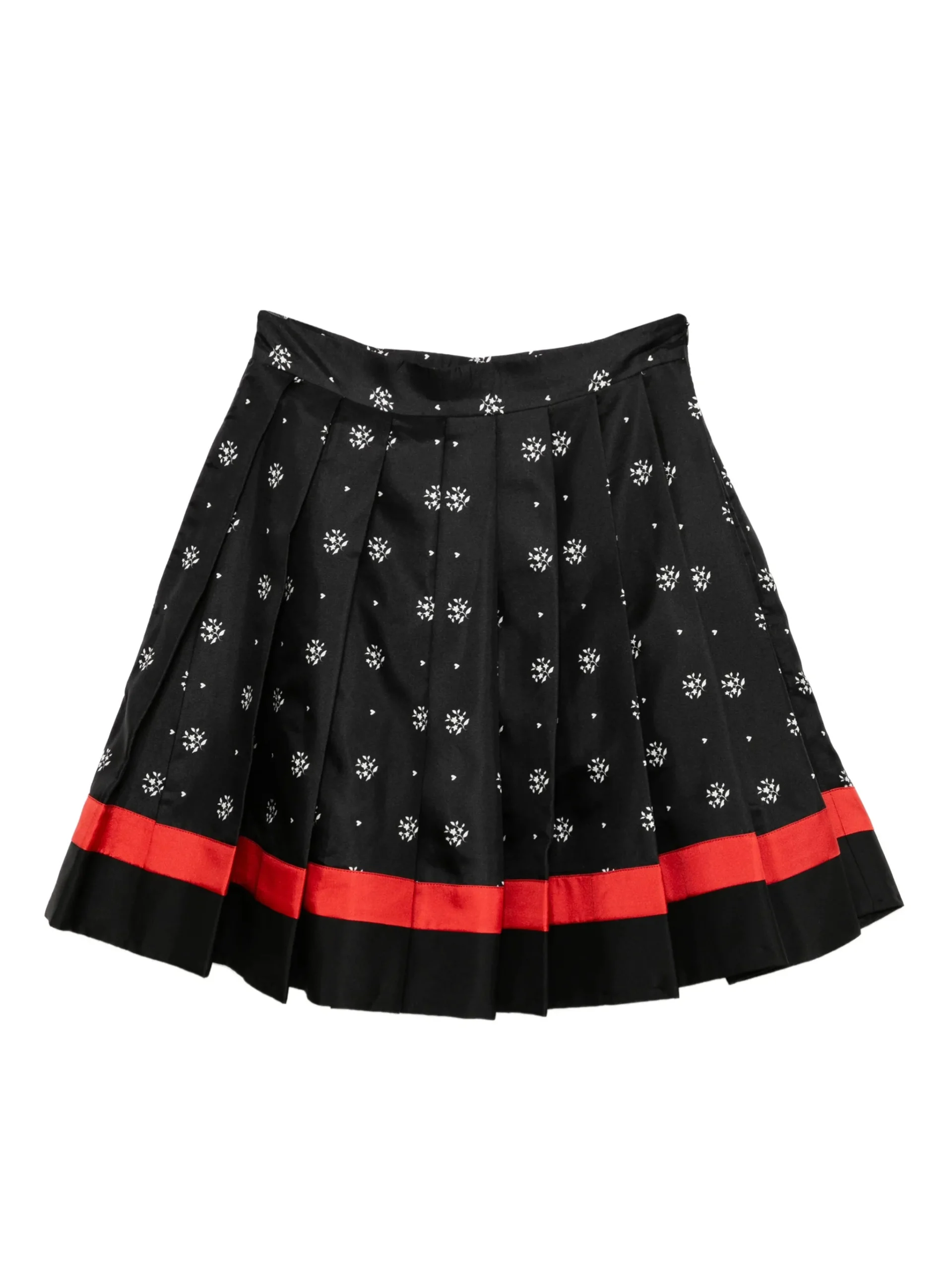 Macgraw Scholarship Skirt in Black and White Floral