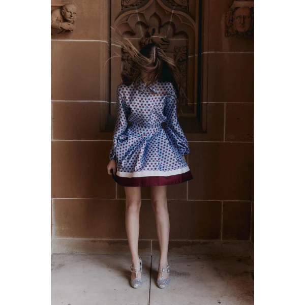 Macgraw Scholarship Skirt in Blue Crest, view 3