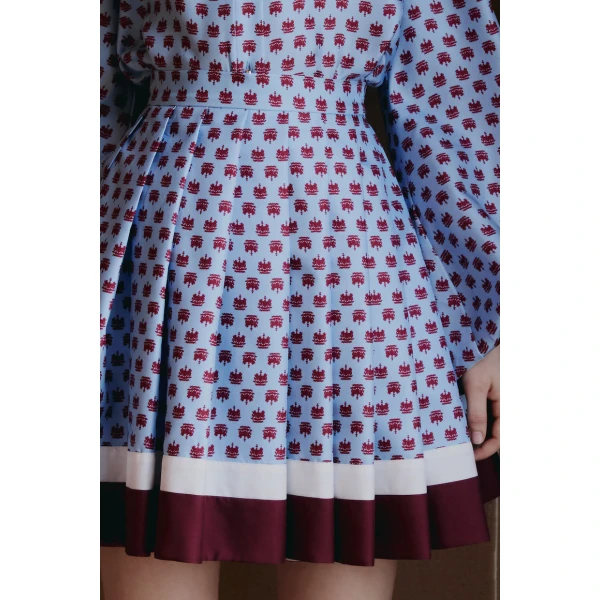 Macgraw Scholarship Skirt in Blue Crest, view 4