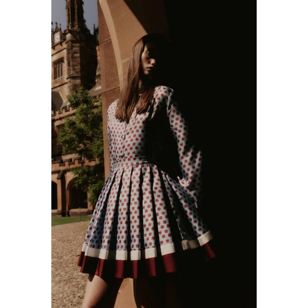 Macgraw Scholarship Skirt in Blue Crest, view 5