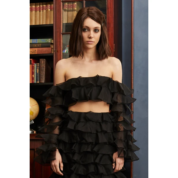 Macgraw Semantics Top in Black, view 2