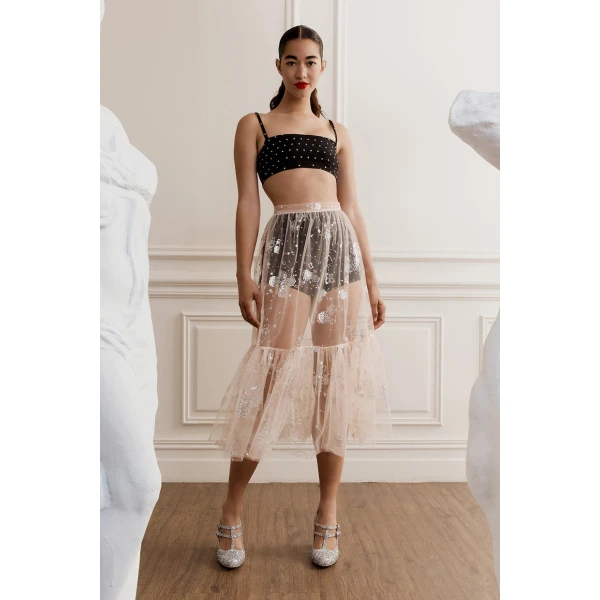 Macgraw Sheer Delight skirt in nude, view 2