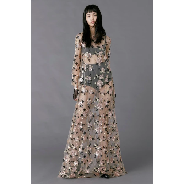 Macgraw Soiree Dress in floral sequin, view 2