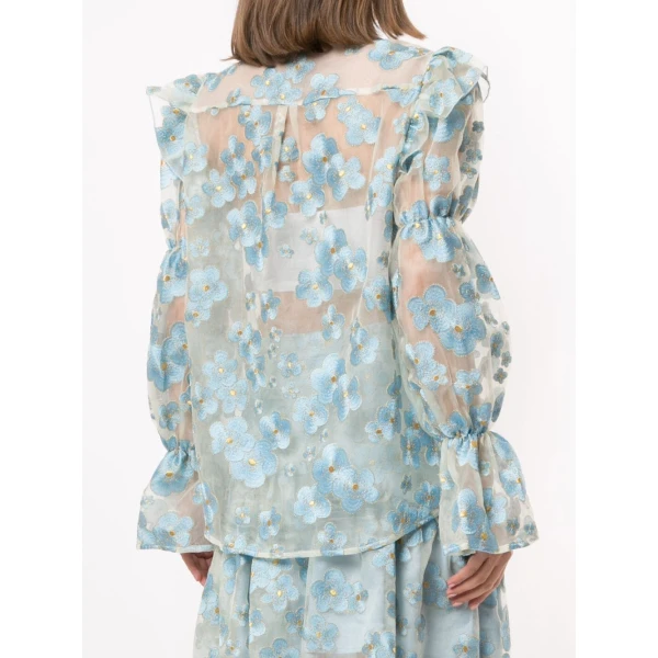 Macgraw Souffle Blouse in Blue Blossom, view 4