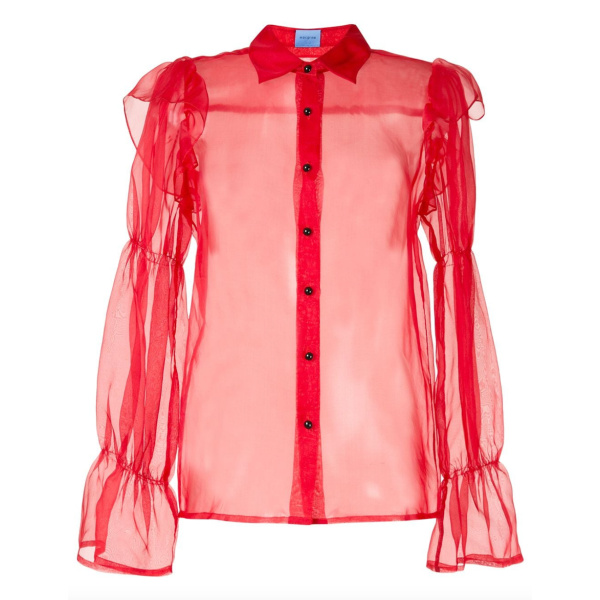 Macgraw Souffle Highland Blouse in Red