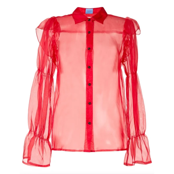 Macgraw Souffle Highland Blouse in Red