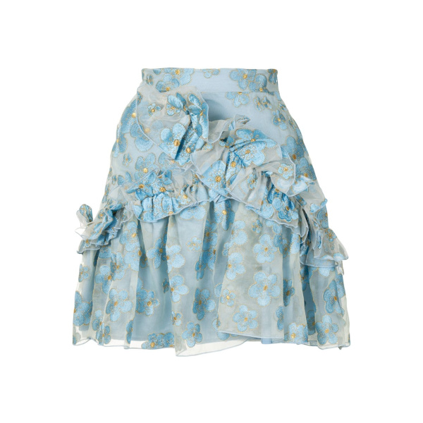 Macgraw Souffle Skirt in Blue Blossom