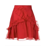 Macgraw Soufflé Skirt in Red