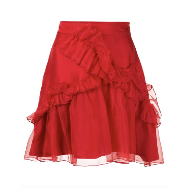 Macgraw Soufflé Skirt in Red