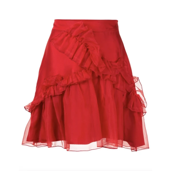 Macgraw Soufflé Skirt in Red