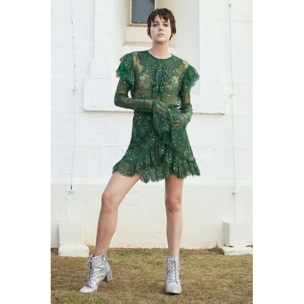 Macgraw Stone Love Skirt in Green, view 3