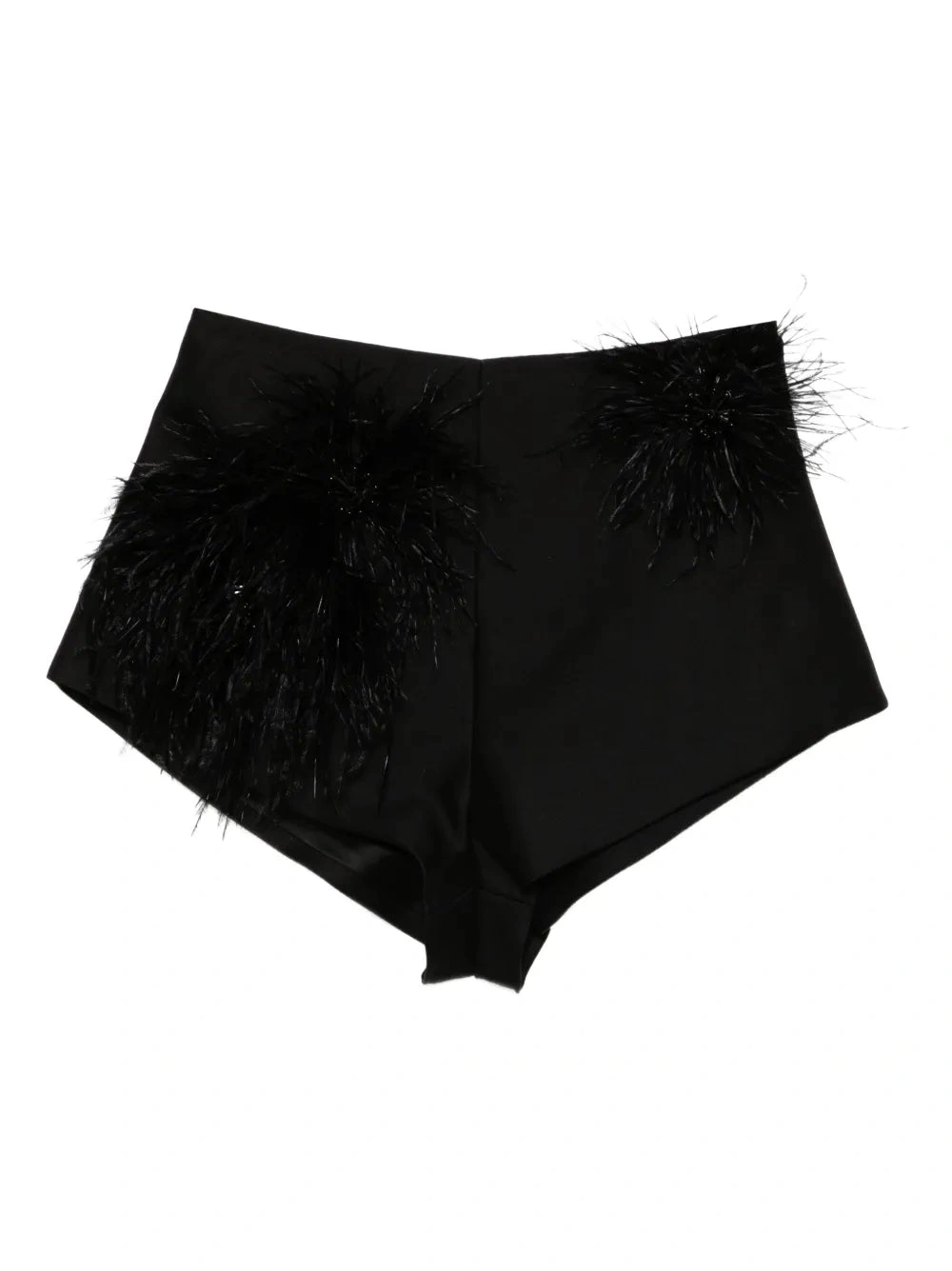 Macgraw That's Hot Pant in black with feather appliqué