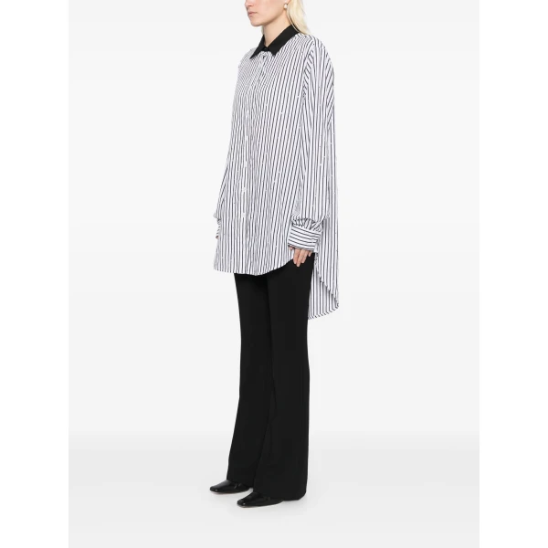 Macgraw Truth Shirt in black and white stripe with diamanté, view 4