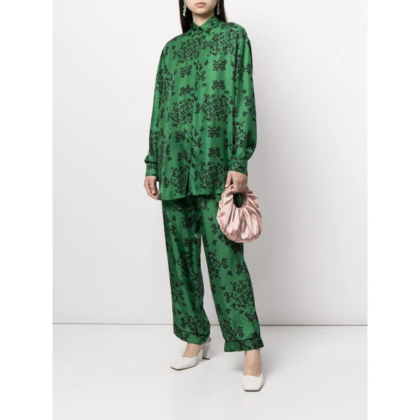 Macgraw Vagabond Trouser in green print, view 4