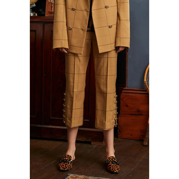 Macgraw Vernacular Trouser in Camel Check, view 2