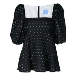 Macgraw Vienna Top in Spot Jacquard
