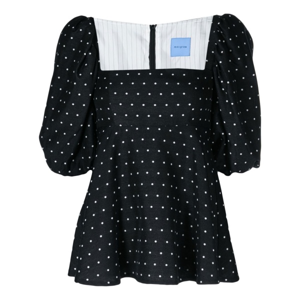 Macgraw Vienna Top in Spot Jacquard