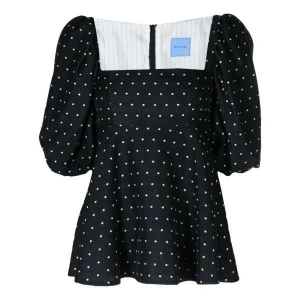 Macgraw Vienna Top in Spot Jacquard