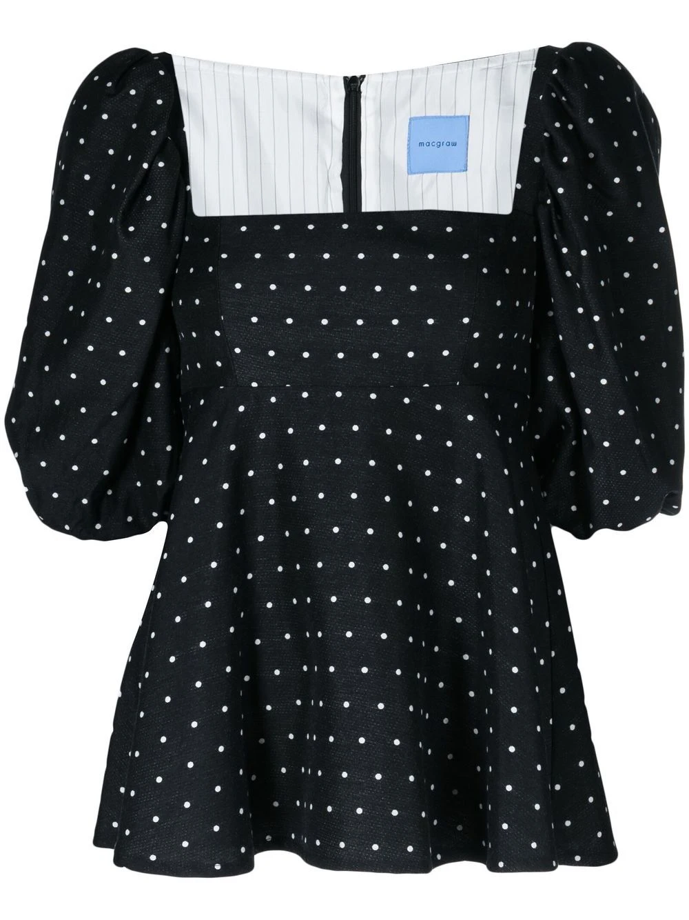Macgraw Vienna Top in Spot Jacquard