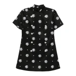 Macgraw Virtue Dress in Black and white Floral