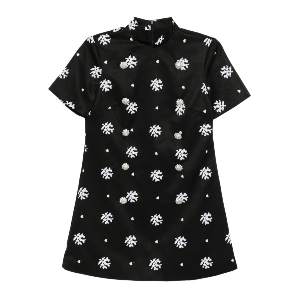 Macgraw Virtue Dress in Black and white Floral
