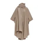 Magda Butrym Cape-style coat with scarf in beige