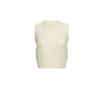 Magda Butrym Cotton vest with embroidered roses in cream | Luxury Shoes Magda Butrym Cotton vest with embroidered roses in cream