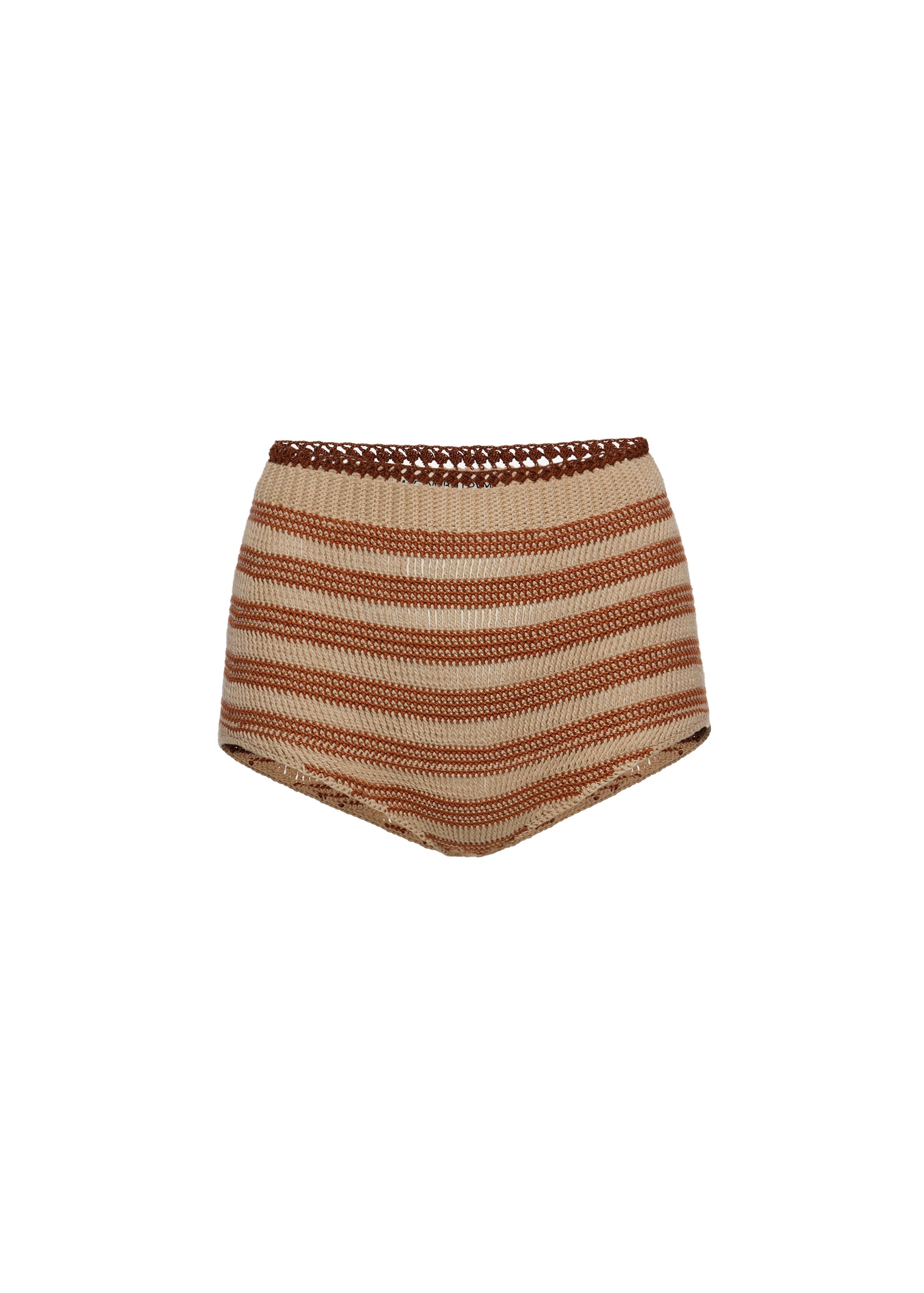 Magda Butrym High-waisted crochet shorts in beige | Shorts at Luxury Shoes Magda Butrym High-waisted crochet shorts in beige