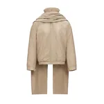 Magda Butrym Padded jacket with scarf in beige | Jackets at Luxury Shoes Magda Butrym Padded jacket with scarf in beige