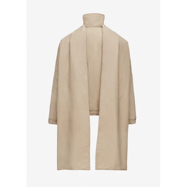 Magda Butrym Padded jacket with scarf in beige, view 3