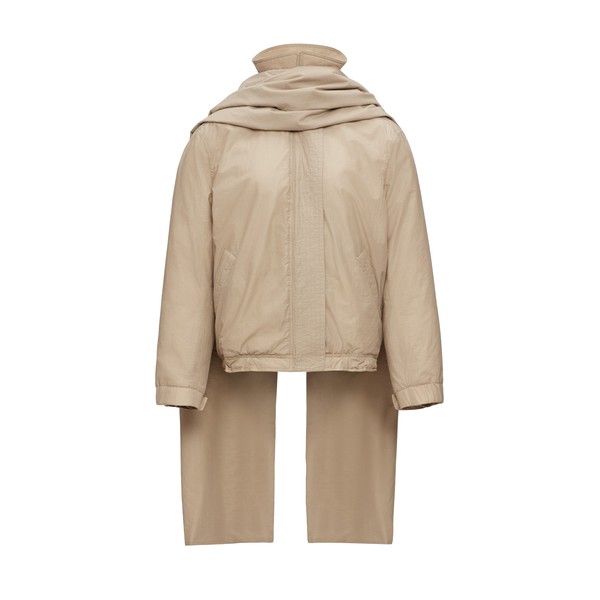 Magda Butrym Padded jacket with scarf in beige