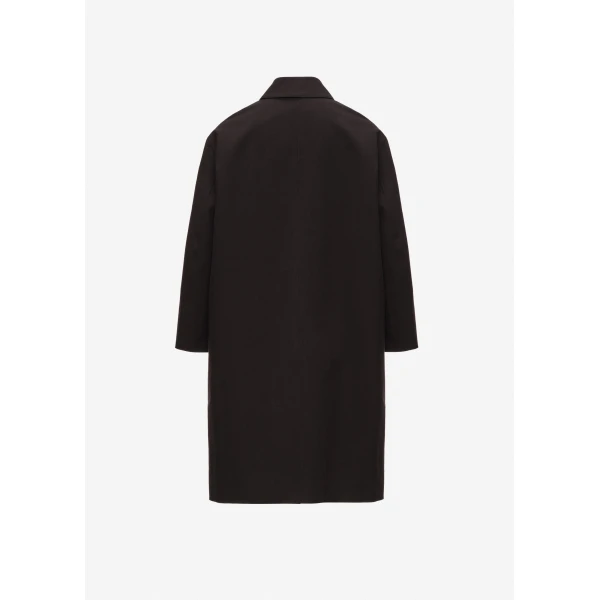 Magda Butrym Straight cotton coat in black, view 4