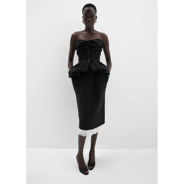 Magda Butrym Tailored pencil skirt in black, view 2