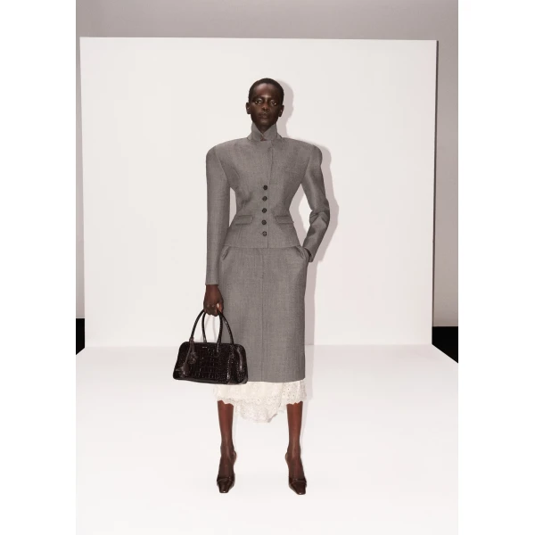 Magda Butrym Tailored pencil skirt in grey, view 4