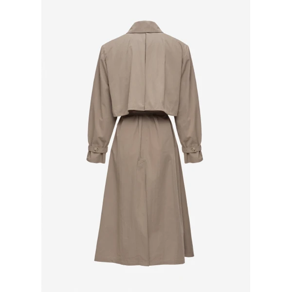 Magda Butrym Trench coat with extended collar in grey, view 4