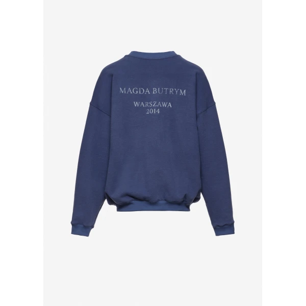 Magda Butrym Warszawa 2014 sweatshirt in blue Top, view 4