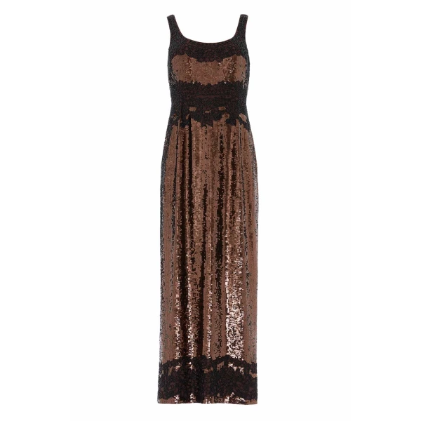 Needle and Thread Dusklight Ankle Gown in Espresso/Black