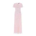 Needle and Thread Freya Georgette Short Sleeve Gown in Shell