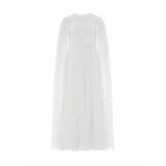 Needle & Thread Heart Lattice Ankle Gown in Chalk/Dusk Pink - Dresses - British Luxury Evening Wear at Luxury Shoes Needle and Thread Heart Lattice Ankle Gown in Chalk/Dusk Pink