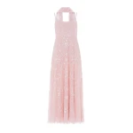 Needle & Thread Laurel Grace Cami Ankle Gown in Dusk Pink/Cream - Dresses - British Luxury Evening Wear at Luxury Shoes Needle and Thread Laurel Grace Cami Ankle Gown in Dusk Pink/Cream
